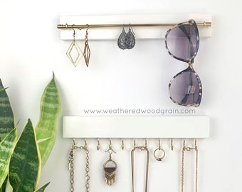 Set of 2 Organizers | Eye Glass Holder | Jewelry Organizer | Earring and Necklace Holder