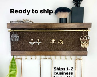 Ready to Ship Jewelry Organizer | Necklace Holder | Cork for Stud Earrings