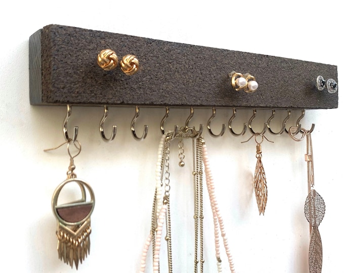 Cork Stud Earring Organizer Single | Necklace Holder | Necklace Holder | Jewelry Organizer