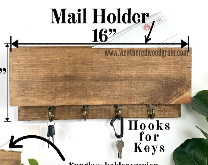 Key Holder and Mail Holder for Entryway Organization