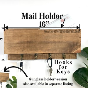 Key Holder and Mail Holder for Entryway Organization