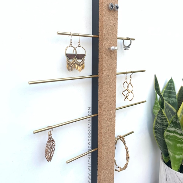 Jewelry Tree | Cork Earring Holder | Minimalist Earring Holder | Necklace Holder
