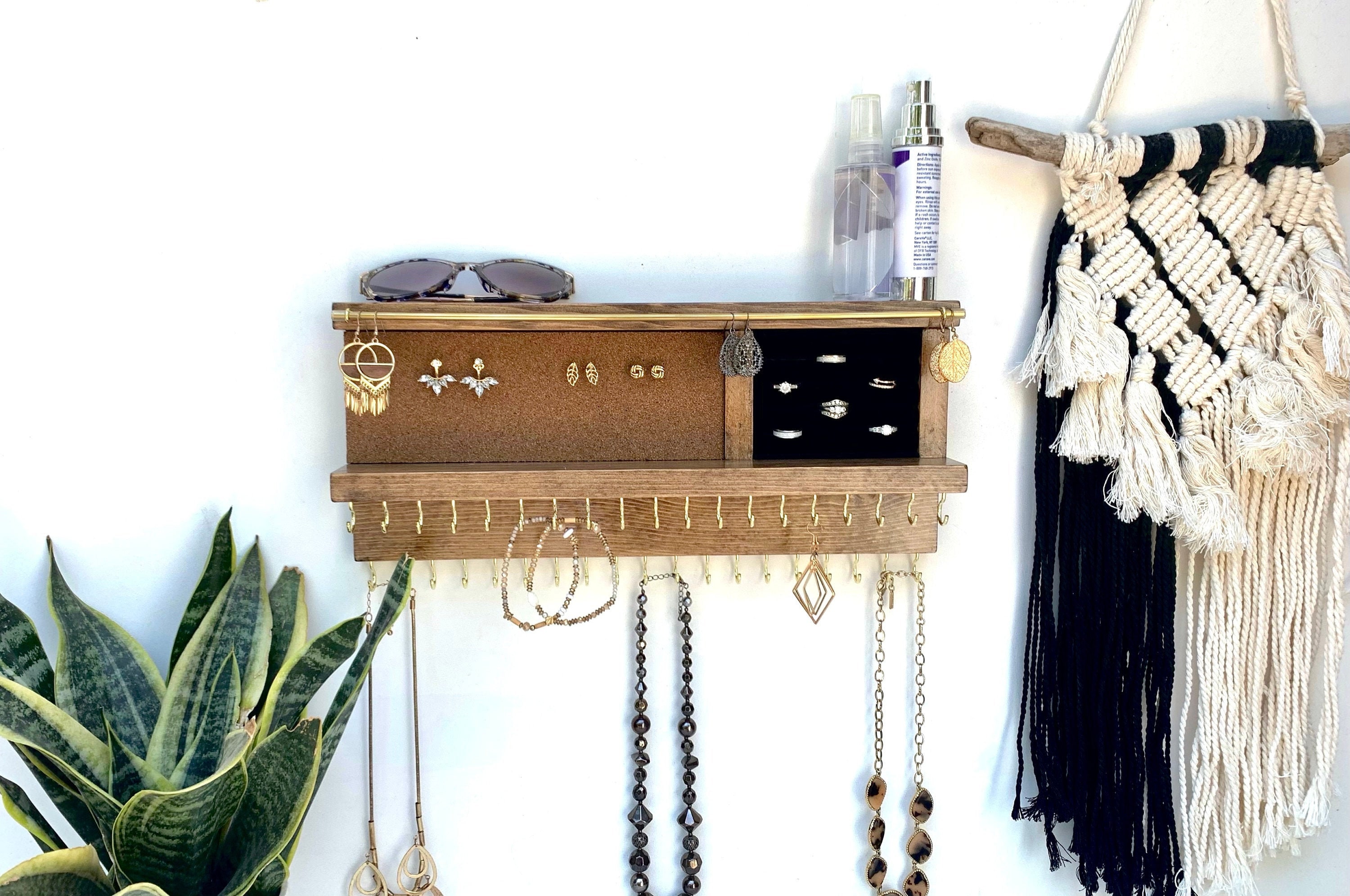 Buy OUTSHINE Wall Jewelry Organizer (Rustic) |Jewelry Organizer Hanging on  Wall | Jewelry Organizer Wall Hanging for Vintage Room Decor | Western Jewelry  Wall Organizer | Wall ed Jewelry Hanger Online at desertcartINDIA