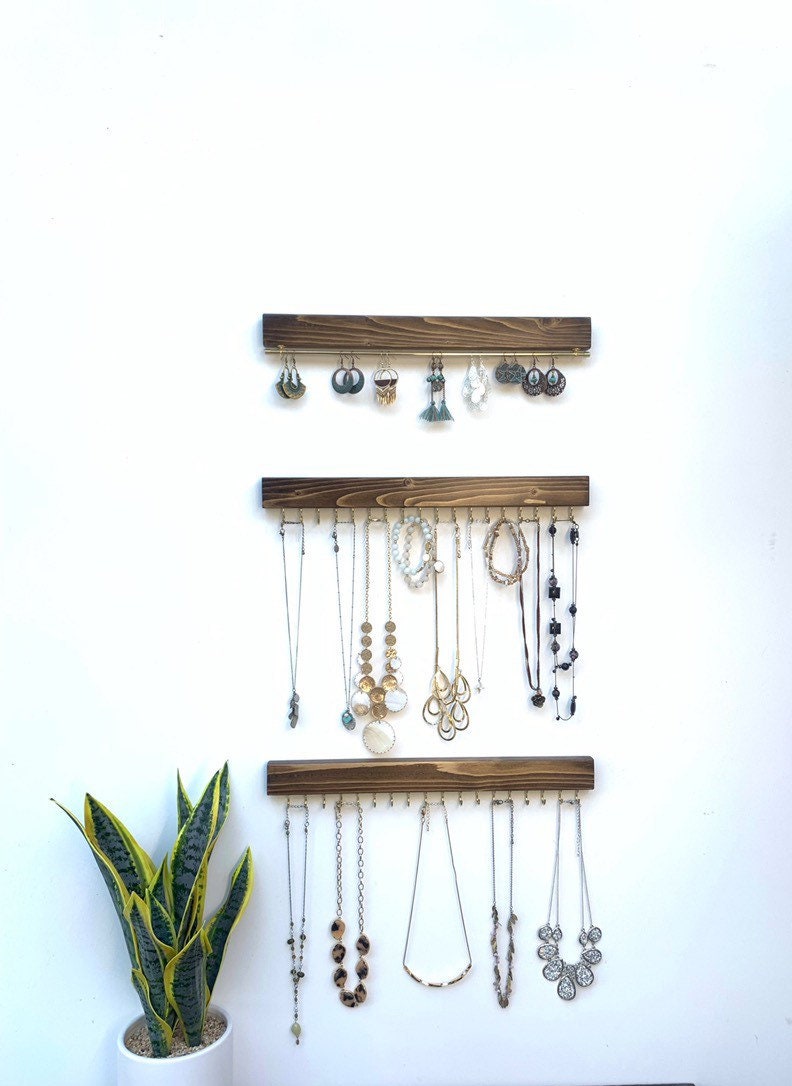 Jewelry Organizer Wall Mount Set of Three