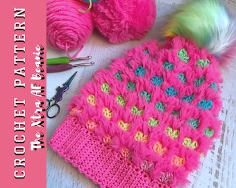 The Xtra AF Beanie, The Xtra and Fabulous Beanie, Crochet Pattern, Crochet Beanie Tutorial, How To Make, Crochet Beanie Tutorial