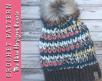 The New Horizons Beanie Crochet Pattern, CROCHET PATTERN, PDF, Beginner friendly crochet pattern, tutorial, beanie, toque