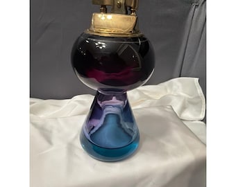Vintage 1960's Murano style "Sommerso" Art Glass Table Lighter Mid Century
