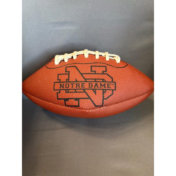 Vintage Hutch Notre Dame Fighting Irish NFL Gripper Football Brown Made in USA