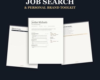 Kit de búsqueda de empleo / Paquete de currículum, carta de presentación y perfil de LinkedIn (descarga digital)