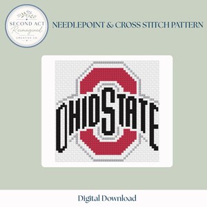 Ohio State | Padrão digital de bordado e ponto cruz em PDF