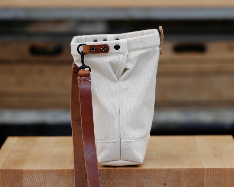 Vintageinspired Tool Bag Crossbody / Leather & Canvas Etsy