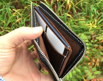 portefeuille du voyageur | Portefeuille passeport avec fermeture éclair recto-verso