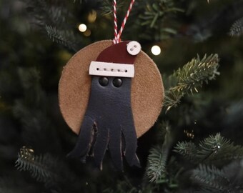 Décoration de Noël pieuvre père Noël