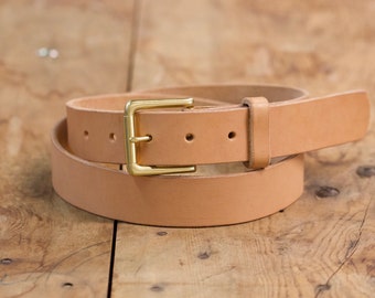 Ceinture bronzée de légumes naturels avec boucle de laiton solide
