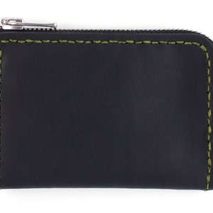 Brea Hand-stitched Leather Zipper Wallet Featured in Esquire for Best Men's Wallet Durable Full-Grain Zipper Wallet image 4