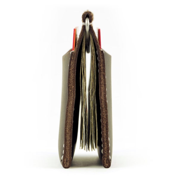 Full Grain Leather Money Clip Wallet | Handmade Minimalist Design with Cash Hanger | Pinnell
