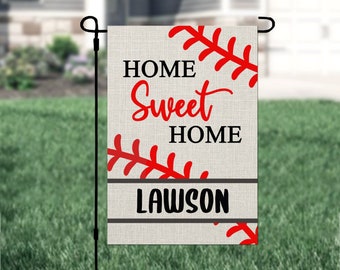 Personalized Baseball Custom Garden Flag Baseball Flag Garden Flag