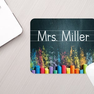 Personalized Chalkboard Mouse Pad Personalized Teacher Mousepad