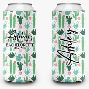 Desert Theme Cactus Bachelorette Party Can Cooler Bridal Event Can Cooler Personalized Can Cooler Sleeve