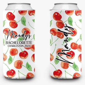 Funda para enfriador de latas personalizada Cherry Event para fiestas