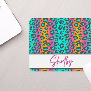 Personalized Mouse Pad Animal Print Ombre Personalized Animal Print Mousepad