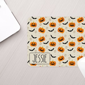 Personalized Halloween Mouse Pad Personalized Fall Theme Mousepad