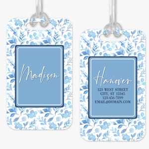 Personalized Luggage Tag | Coastal Grandma | Floral Luggage Tag | Vacation Bag Tag | Custom Luggage Tags | Girls Trip Bag Tag