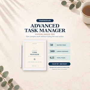 Kindle Scribe Taakbeheer | Taaktracker, To-do- en Projectplanner met hyperlinks (PDF)