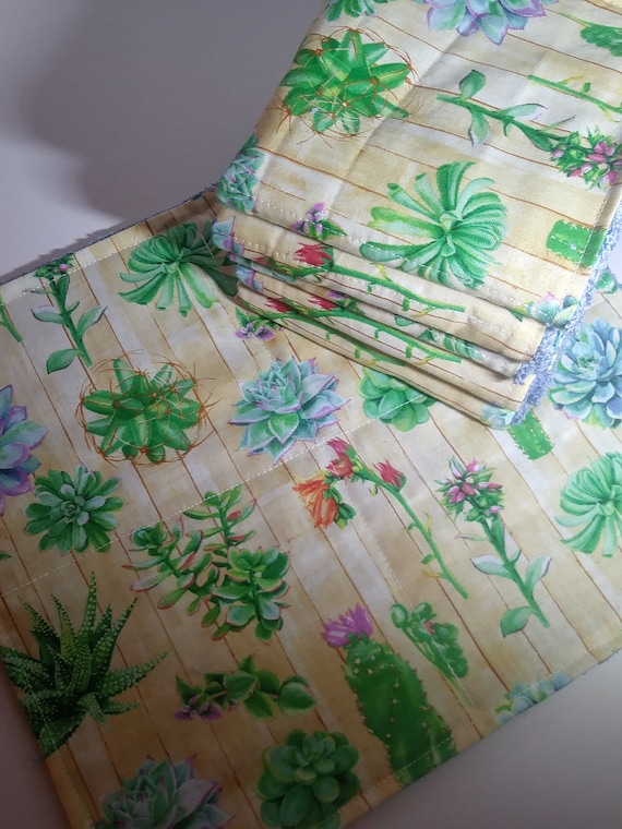 paperless towels, succulents, washable, reusable cloth towels, kid friendly, eco friendly, dish towels, kitchen towels, eco cloth