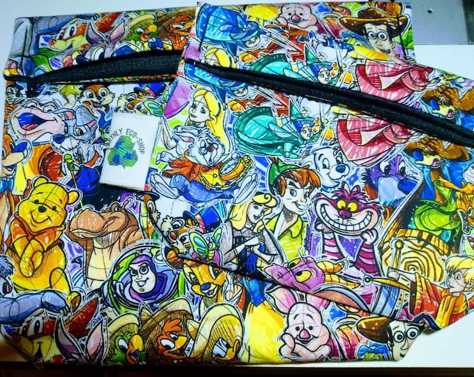 Reusable Bags~ Sandwich Snack Size~ Zero Waste~ Eco Friendly~ Reusable Goods~ Washable~ Adult and Kid Prints