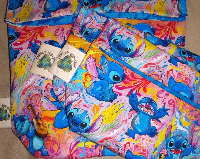 Reusable Bags~ Sandwich Snack Size~ Zero Waste~ Eco Friendly~ Reusable Goods~ Washable~ Adult and Kid Prints