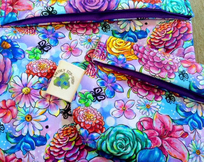Reusable Bags~ Sandwich Snack Size~ Zero Waste~ Eco Friendly~ Reusable Goods~ Washable~ Adult and Kid Prints