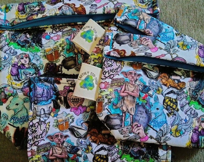 Reusable Bags~ Sandwich Snack Size~ Zero Waste~ Eco Friendly~ Reusable Goods~ Washable~ Adult and Kid Prints