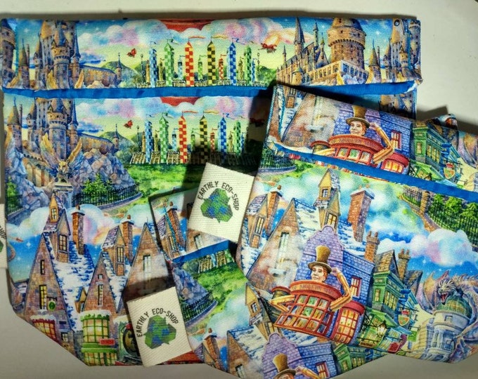 Reusable Bags~ Sandwich Snack Size~ Zero Waste~ Eco Friendly~ Reusable Goods~ Washable~ Adult and Kid Prints