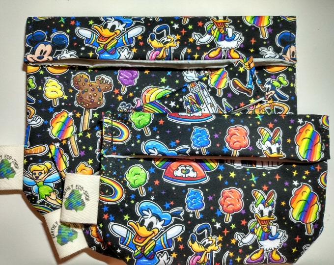 Reusable Bags~ Sandwich Snack Size~ Zero Waste~ Eco Friendly~ Reusable Goods~ Washable~ Adult and Kid Prints