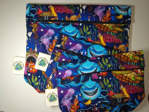 Reusable Sandwich or Snack Bag - Choose Your Print | Zero Waste | Eco Friendly | Sustainable | Lunch Bag