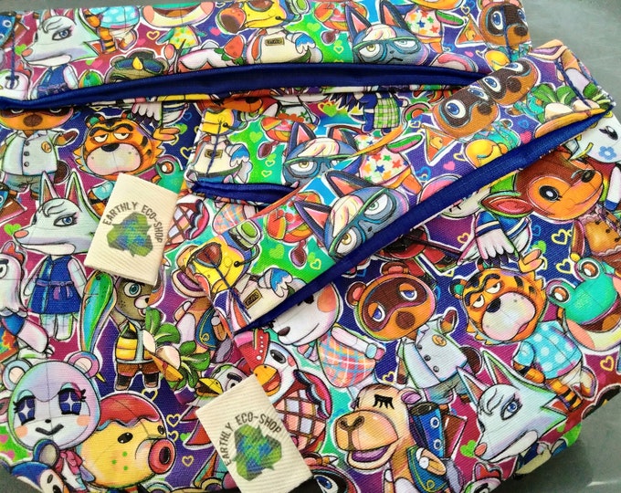 Reusable Bags~ Sandwich Snack Size~ Zero Waste~ Eco Friendly~ Reusable Goods~ Washable~ Adult and Kid Prints~ Animal Crossing