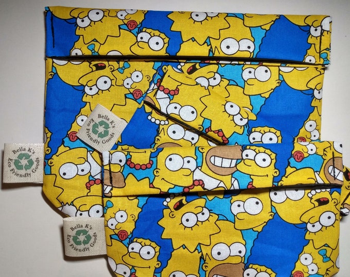 Reusable Bags~ Sandwich Snack Size~ Zero Waste~ Eco Friendly~ Reusable Goods~ Washable~ Adult and Kid Prints