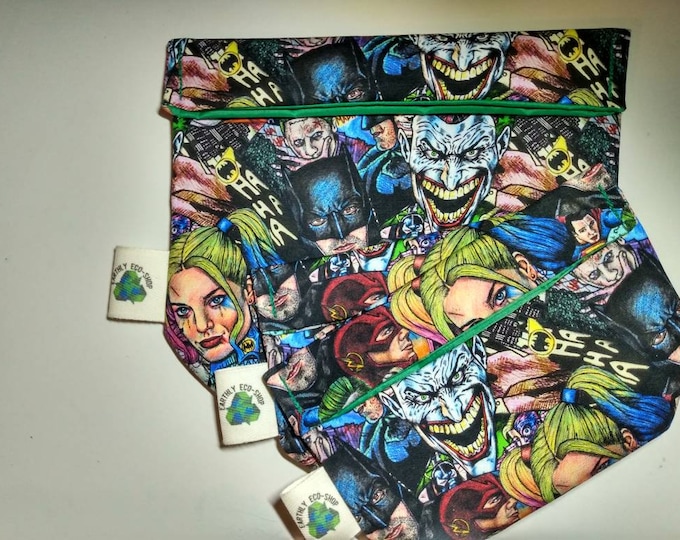 Reusable Bags~ Sandwich Snack Size~ Zero Waste~ Eco Friendly~ Reusable Goods~ Washable~ Adult and Kid Prints
