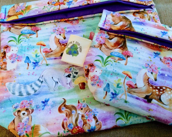 Reusable Bags~ Sandwich Snack Size~ Zero Waste~ Eco Friendly~ Reusable Goods~ Washable~ Adult and Kid Prints
