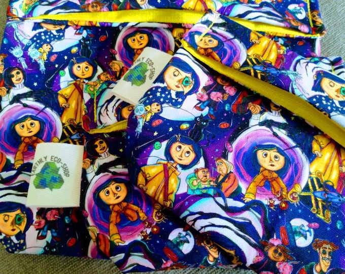 Reusable Bags~ Sandwich Snack Size~ Zero Waste~ Eco Friendly~ Reusable Goods~ Washable~ Adult and Kid Prints