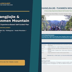 Programme d'excursion autoguidée de 7 jours à Zhangjiajie et au mont Tianmen