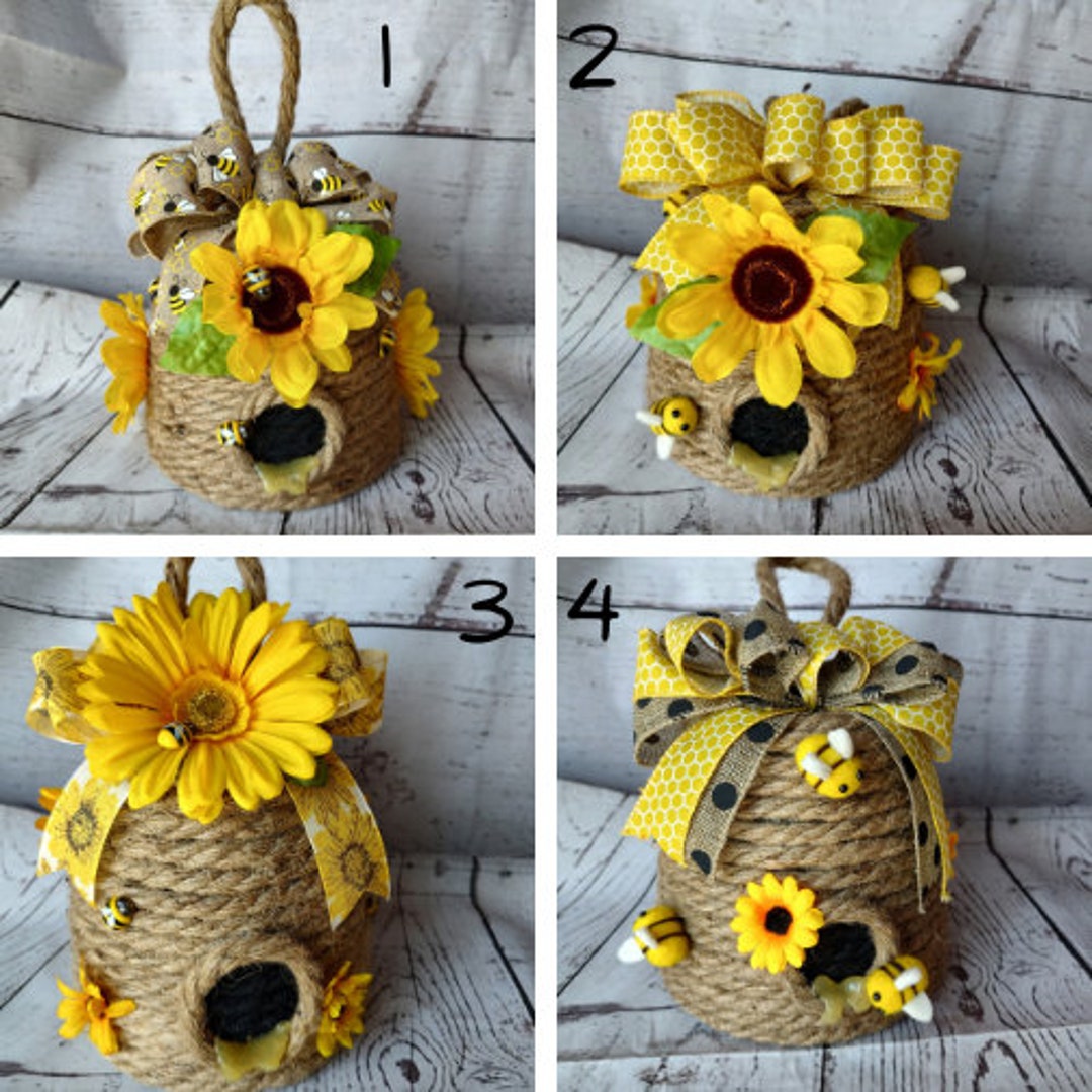 Bee Hive Jute Rope Hive Bee Decor Spring Summer Baby Shower Etsy