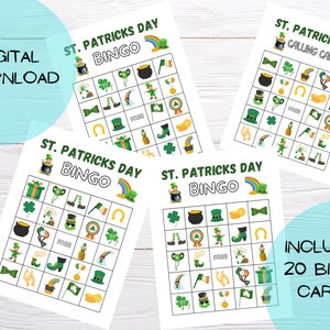 St. Patrick&#39;s Day bingo digital download