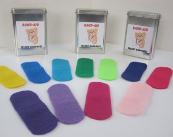 Felt band-aids, stuffed animal bandaid, pretend play