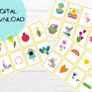 Easter memory game, printable game, digital download