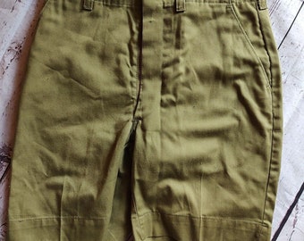 VINTAGE Boy Scouts Of America Official Uniform Green Shorts Bermuda Read 3