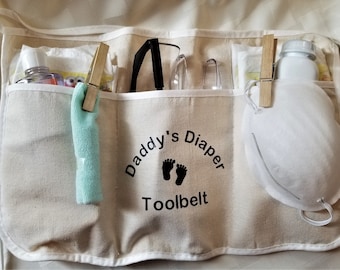 Daddy diaper tool belt, first time dad gift, gag gift, dad to be