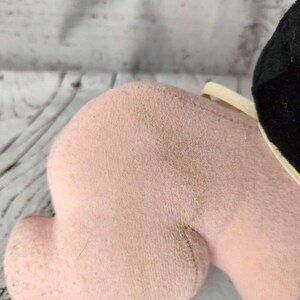 Vintage Pink Baby Minnie Mouse Crawling Plush Stuffed Animal With Bib READ image 4