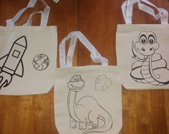 Color your own children's tote bags, birthday gifts, fun activity